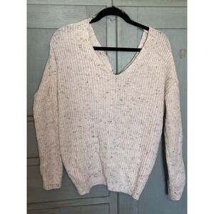 Harper Heritage Francesca's Women's‎ Sweater Size M Knot Back Cream Long Sleeve